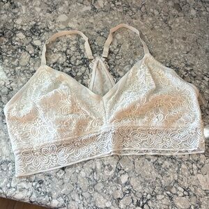 XXL AERIE Cream Lace Bralette Womens